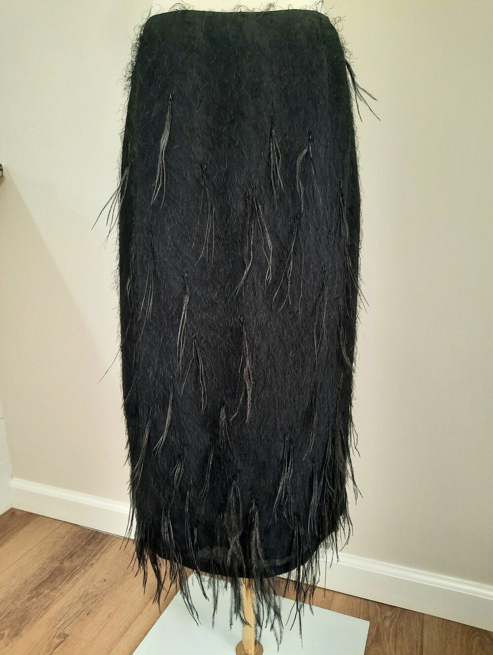Jason Wu Collection 2016 Runway Ostrich Feather Midi Skirt With Silk Lining - Picture 3 of 9